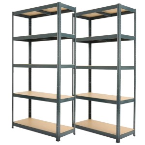 REGAŁ MAGAZYNOWY ANTRACYT 5 PÓŁEK 180x90x30 875 kg 2szt