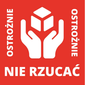 Etykiety z nadrukiem "NIE RZUCAĆ " 1000szt. 